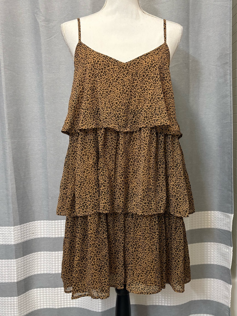 Forever 21 Brown Leopard Print Slip Dress size Medium